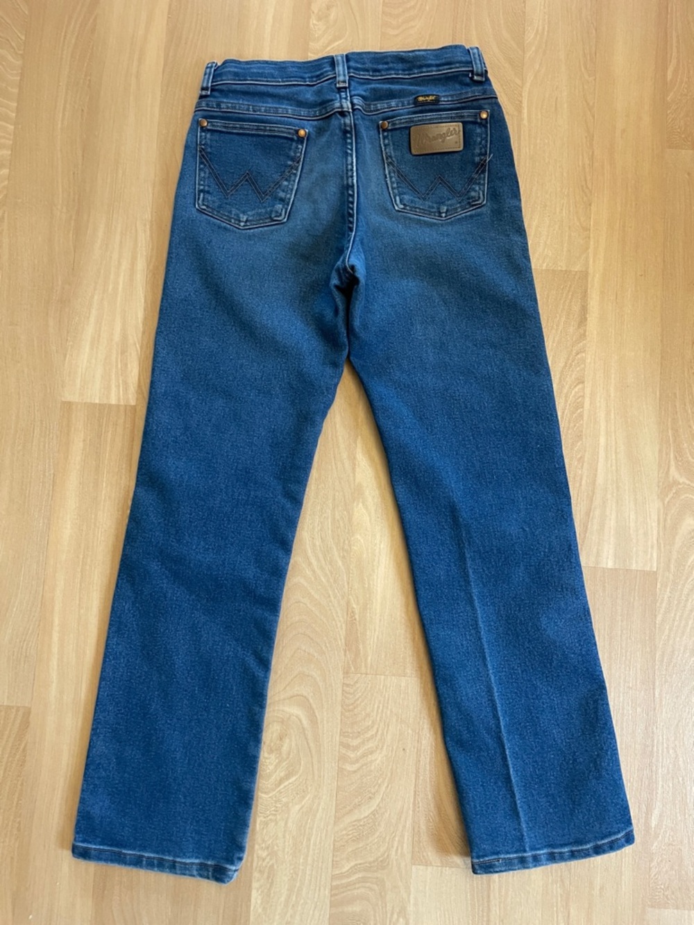 Wrangler Straight Slim Leg Dark Blue Jeans Size 16 Slim - Picture 4 of 6